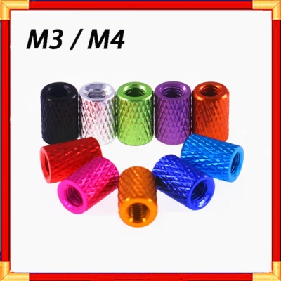 Distanzmutter Alu Legierung Verbindungsmuffe Gewindehülse Hülsenmuttern M3 / M4 - Bild 1 von 3