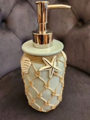 Seashell Náutico Playa Casa Loción o Dispensador de Jabón, Usado en Excelente Condición Foto 1 de 4