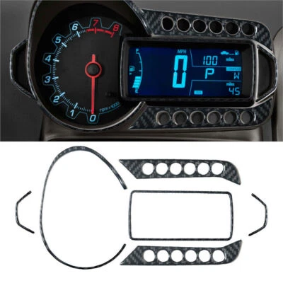 Cubierta envolvente velocímetro fibra de carbono 6 piezas para Chevrolet Sonic 2012-2016 Foto 1 de 4