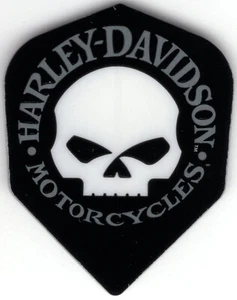 Harley Davidson White Skull Dart Flights: 3 por juego - Imagen 1 de 4