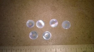6 botones/gemelos en blanco vintage de nácar de 12 mm con agujero. - Imagen 1 de 2