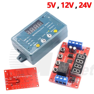 DC 5,12,24V Zyklu Verzögerung Zeitschaltuhr Relay Relaismodul Board LED-Anzeige - Bild 1 von 4