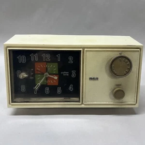 RCA Coffee Time Kitchen AM ClockRadio Alarm Retro MCM RDZ 404Y Atomic Vintage - Picture 1 of 8