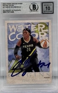 Arike Ogunbowale Firmado 2023 Panini Origins Acuarela #17 BAS Auto Grado 10 - Imagen 1 de 2