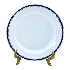 Antique Bernardaud Limoges France BER652 White Cobalt Blue Porcelain Salad Plate - Picture 1 of 7