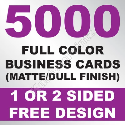 5000 CUSTOM FULL COLOR BUSINESS CARDS | 16PT | MATTE DULL FINISH | FREE DESIGN - Image 1 of 4