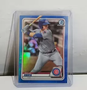 2020 Bowman Chrome Miguel Amaya Blue Refractor #115/150 - Picture 1 of 2