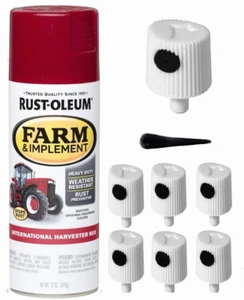 6 Spray Paint Caps for Rust-Oleum 280123 Farm & Implement Spray Paint - NO CAN - Picture 1 of 5