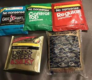 5 VINTAGE KEIN UNSINN SEIDEN DAMEN STRUMPFHOSE SET KÖNIGIN SCHWARZ HELLBRAUN HONIG BEIGE NEU IN VERPACKUNG - Bild 1 von 12