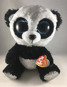 2019 Ty Beanie Boos 9" Medium BAMBOO Panda Bear (Silver Feet) Animal Plush MWMTs - Picture 1 of 1