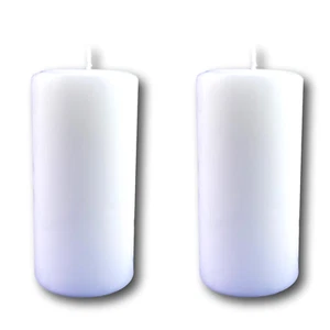 2X White Unscented Pillar Candle Candles Restaurant Home Wedding Decor 7x15 cm - Foto 1 di 2