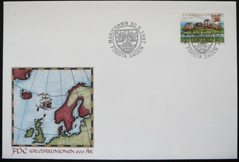 Aland FDC -  Union of Kalmar - Castle_1997 Cover