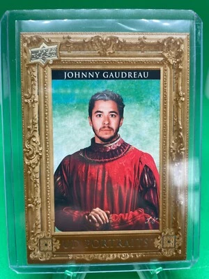 2023-24 UPPER DECK SERIES 1 UD PORTRAITS #P-3 Johnny Gaudreau - Blue Jackets - Image 1 of 2