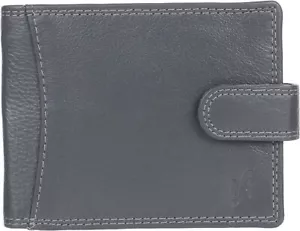 STARHIDE Mens RFID Blocking Tap and Go Wallets Genuine Leather 730 (Grey) - Picture 1 of 7