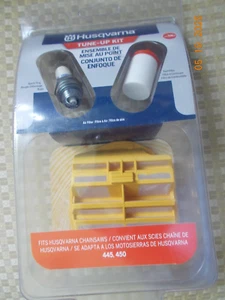 Nuevo kit de puesta a punto Husqvarna Motosierra 445, 450 con enchufe, filtros de aire y combustible - Imagen 1 de 3
