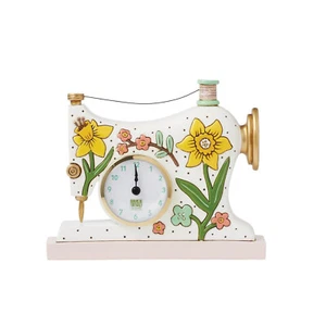 Allen Designs 6015369 Sew Happy Desktop Clock 6.3″ - Picture 1 of 1