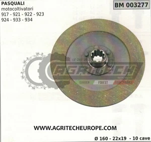 DISCO FRIZIONE MOTOCOLTIVATORE PASQUALI 917 921 922 923 924 933 934 Ø160 - 10CAV - Picture 1 of 1