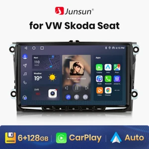 Radio Android14 Carplay 6+128 GB para Golf 5 6 Tiguan Crafter Passat Navi Carplay - Imagen 1 de 13