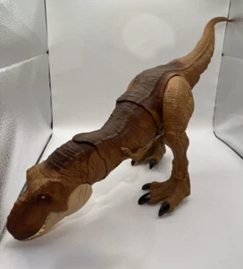 Jurassic World Thrash Throw Tyrannosaurus Rex 22" Stomping Roaring Articulated - Picture 1 of 8