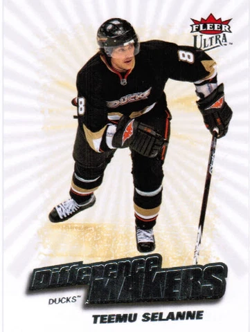 08/09 FLEER ULTRA HOCKEY DIFFERENCE MAKERS INSERT CARDS (SC-XX) U-Pick From List Cover