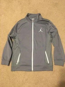 Nike Air Jordan Jumpman Full Zip Jacket Boys L Large 12-13 yrs Gray / White - Picture 1 of 7