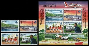 Vanuatu 1985 - Mi-Nr. 703-706 y Bloque 8 ** - MNH - Barcos / Envíos - Imagen 1 de 1