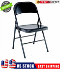 Mainstays All-Steel Metal Folding Chair, Double Braced, Black