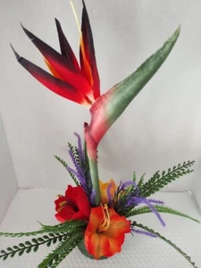 Red Artificial bird of paradise table decoration - Picture 1 of 3