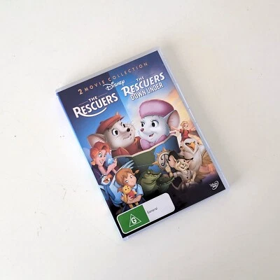 The Rescuers / Rescuers Down Under DVD PAL Region 4 Disney Set + FREE POST - image 1 of 4