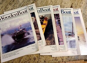  WOODEN BOAT MAGAZINE 1986. Lot of 6 Vintage Nautical