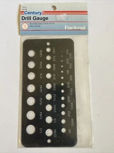 Century Drill And Tool 64120 Fractional Drill Guage, 1/16-1/2 in. - Imagen 1 de 3