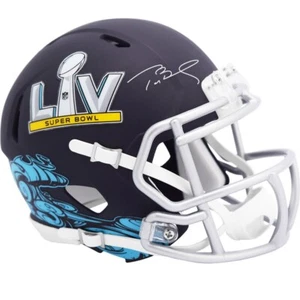 Tom Brady Signed Authentic Autographed Riddell Super Bowl LV Speed Mini Helmet - Picture 1 of 1