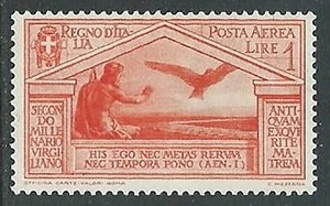 1930 REGNO POSTA AEREA VIRGILIO 1 LIRA MH * - Y065-5 - Picture 1 of 1