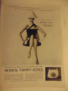1960 SCHICK CROWN JEWEL ELEKTRORASIERER Fashion Says Baress! vintage printanzeige - Bild 1 von 1