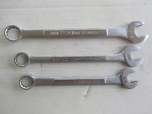 Vintage 3Pc Craftsmen 12 Point Combination Wrench set 5/8",11/16", 3/4" USA - Picture 1 of 4