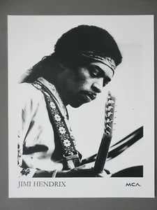 Jimi Hendrix promo photo 8 X 10 glossy black & white playing guitar ! - Picture 1 of 1