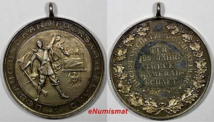 GERMANIA Grande medaglia argento 1892-1907 25 ANNI PATRIA 38mm 20,07 g.UNC (9572) - Foto 1 di 3