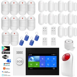 A47 Tuya APP WiFi 4G Wireless Kits Home Alert Security Alarm System+Strobe Light - Picture 1 of 19