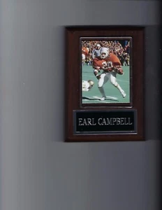 EARL CAMPBELL PLAQUE FOOTBALL NCAA TEXAS LONGHORNS - Picture 1 of 1