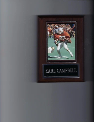 EARL CAMPBELL PLAQUE FOOTBALL NCAA TEXAS LONGHORNS Cover