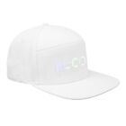 (WHITE) LED Smart Cap Kolorowy kapelusz LED Aplikacja Edytowalna Programowalna do baru