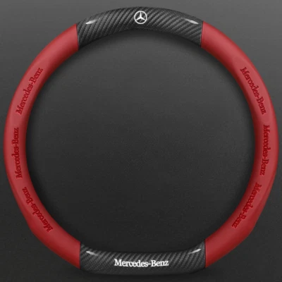 For Mercedes-Benz Steering Wheel Cover Universal Car Accessories Red NEW Round - Изображение 1 из 4