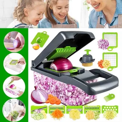 14 In 1 Fruit Vegetable Slicer Cutter Food Onion Veggie Dicer Chopper Kitchen