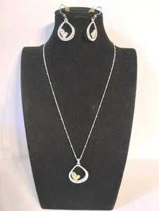 BRIGHTON SILVER-TONE NECKLACE & EARRINGS SET - Picture 1 of 5