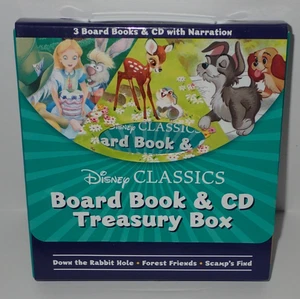 NEW Disney Classics Board Books & CD Box Set Bambi Lady & Tramp Alice Wonderland - Bild 1 von 5