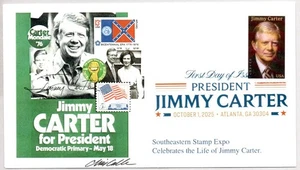#2539 PRESIDENT JIMMY CARTER FIRST DAY OF ISSUE, FDC ARTIST CHRIS CALLE SIGNED - Picture 1 of 1