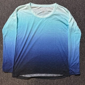 Ideology Soft Long Sleeve T Shirt Top Women's - Size M Blue - Picture 1 of 6