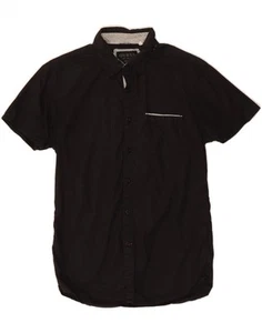 GUESS Mens Short Sleeve Shirt Small Black Cotton DL75 - Picture 1 of 3