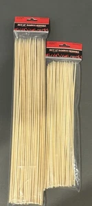 Lot Of 130 New/Sealed 12" & 16" Bamboo Skewers BBQ Kabob Grilling Marshmallows - Picture 1 of 5