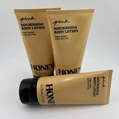 Victoria's Secret Pink Honey Nourishing Body Lotion Travel Size 2.5 oz (3-Pack) - Image 1 of 4